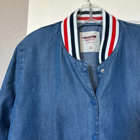 Mossimo chambray varsity jacket - Picture 2 of 8